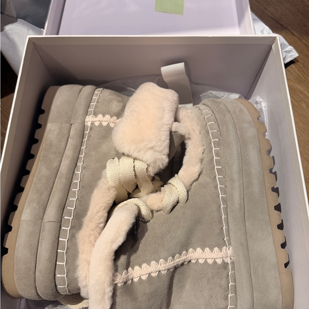 Naked Wolfe Beige Ankle Boots - Picture 7 of 7